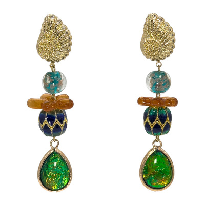 25SUMMER原创彩色琉璃耳钉