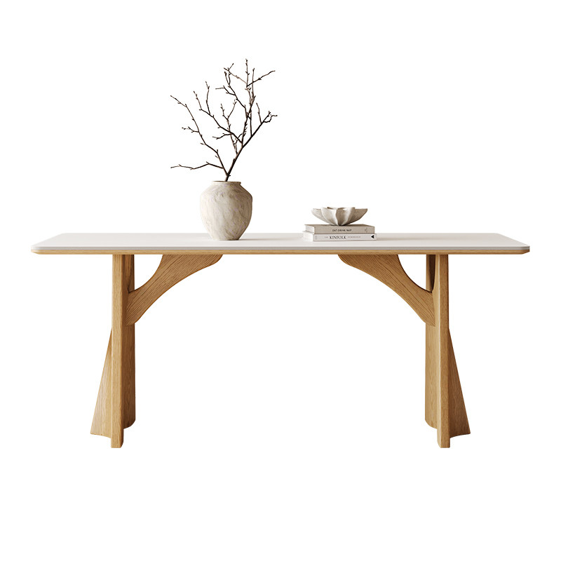 奥古斯特飞鸦实木岩板餐桌