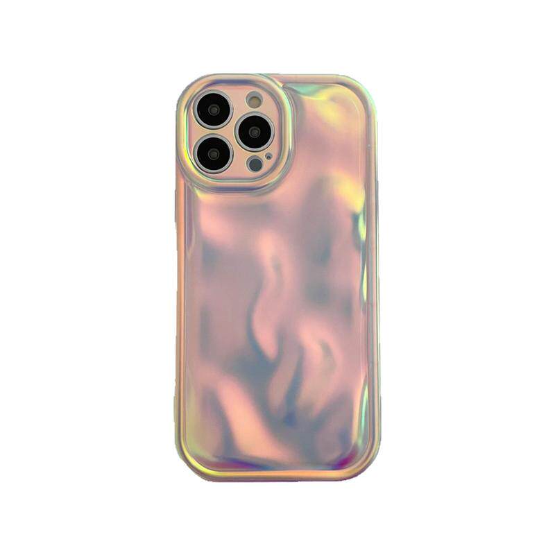 苹果15新款欧美风镭射渐变陨石纹适用iPhone16pro max手机壳14/13高级感夜店男女16plus镜头保护12