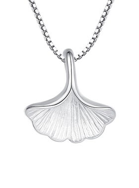 七夕惊喜纯银杏叶项链女生小众高级感吊坠盒子颈链锁骨链2025新款