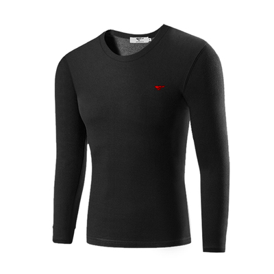 七匹狼隐形V领t加绒加厚保暖单衣