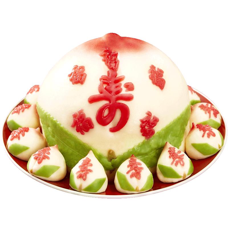 寿桃礼盒老人生日蛋糕馒头
