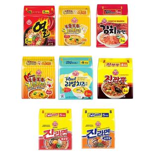 韩国不倒翁金拉面芝士方便面进口特浓真海鲜辣白菜韩式泡面夜宵