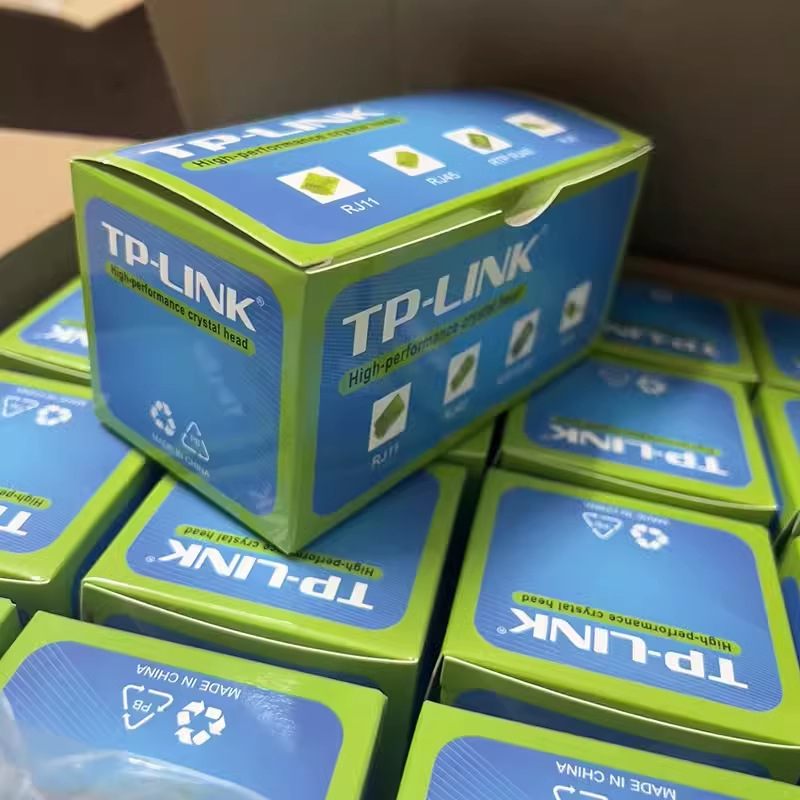 适用TP绿盒网络水晶头全铜8P8C 监控六类千兆网线RJ45网线接头