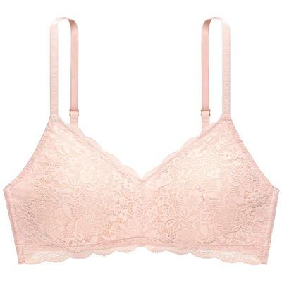 维密纯欲蕾丝法式吊带美背文胸