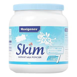 【自营】Maxigenes美可卓蓝妹子脱脂牛奶粉中老年高钙早餐脱脂奶