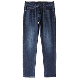 金盾冬季加绒牛仔裤男直筒宽松秋冬款加厚保暖中年男士休闲长裤子