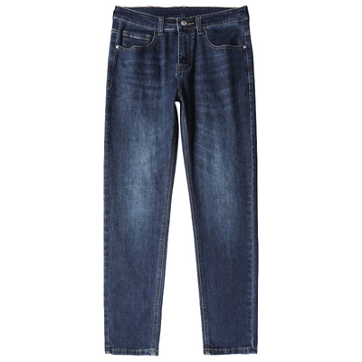 金盾冬季加绒牛仔裤男直筒宽松秋冬款加厚保暖中年男士休闲长裤子