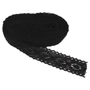 黑色全棉花边辅料diy服装窗帘桌布沙发套装饰布料纯棉镂空蕾丝边