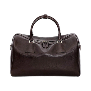 jpjclassic植鞣牛皮波士顿枕头包女单肩斜挎手提包通勤软包腋下包