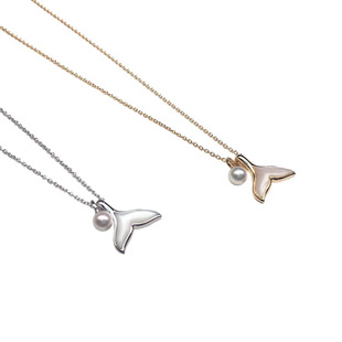 《往后余生》精工纯银母贝鱼尾美人鱼项链珍珠夏锁骨链时尚送女友