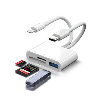 多功能读卡器佳能相机SD储存卡TF内存卡U盘高速款适用苹果iphone华为VIVO小米OPPO手机OTG笔记本iPad电脑通用