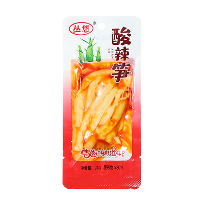 丛悠酸辣笋竹笋开袋即食红油笋条下饭菜解馋小零食休闲小吃食品