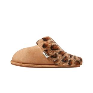 朴西星川豹纹棉拖鞋女可外穿秋冬新款时尚包头毛毛拖鞋女保暖棉拖