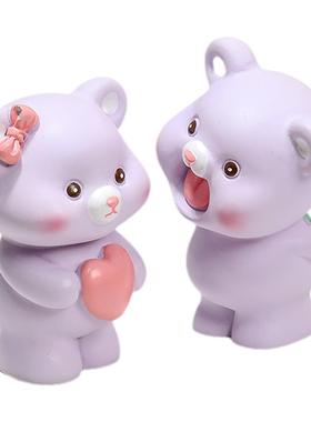 蕊杰装饰办公情侣小熊装饰摆件