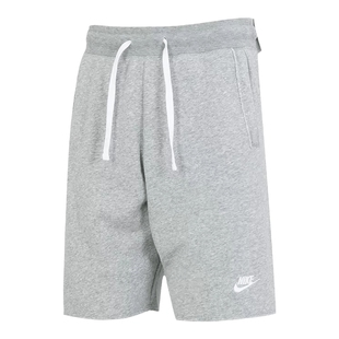 Nike耐克短裤男夏新款休闲宽松灰色针织运动五分裤DX0767-063