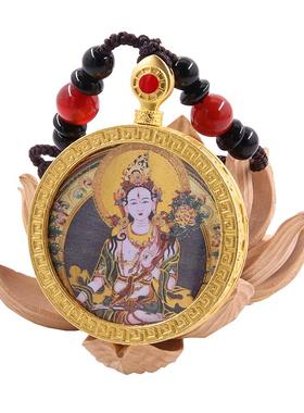 透明玻璃嘎乌盒吊坠装朱砂空盒