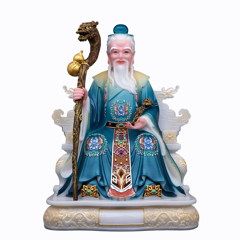 汉白玉药王爷神像药房摆件树脂