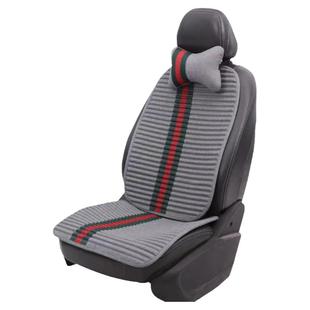 汽车坐垫四季通用单片夏季小方垫子无靠背亚麻车座垫汽车坐垫单片