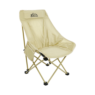 户外折叠椅加高靠背月亮椅加棉露营椅子便携式午休躺椅沙滩钓鱼椅