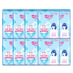 七度空间卫生巾女优雅净爽网面夜用超薄干爽正品姨妈巾整箱官网