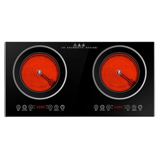 双灶电磁炉内嵌式双头电陶炉双炉家用嵌入台式炒菜炒锅多功能商用