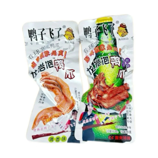 鸭子飞了龙岩泡鸭爪清香味够爽够辣鸭掌5斤整箱酸爽特辣即食零食
