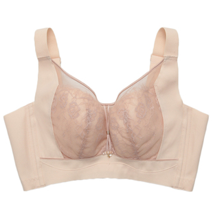 安琪儿内衣女无钢圈薄大胸显小收副乳调整型乳杯胶文胸罩2798C杯