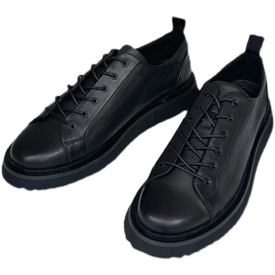 发泡底低帮休闲皮鞋男士马丁靴