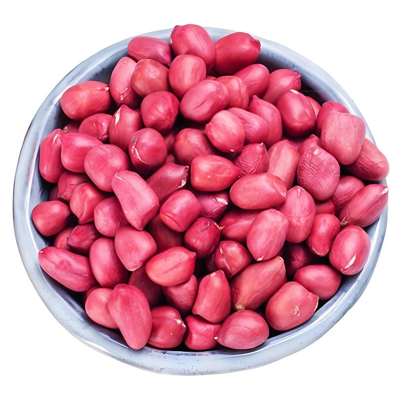 东北新鲜四粒红25年优质四粒红红皮花生米批发中颗粒新去壳红花生
