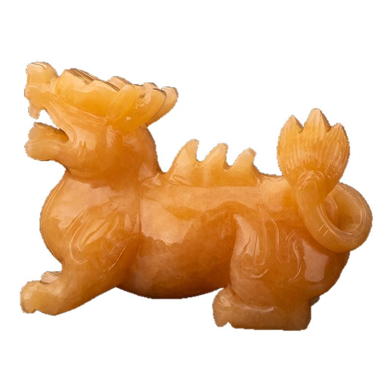 黄玉石囚牛嘲风蒲牢负屃螭吻摆件