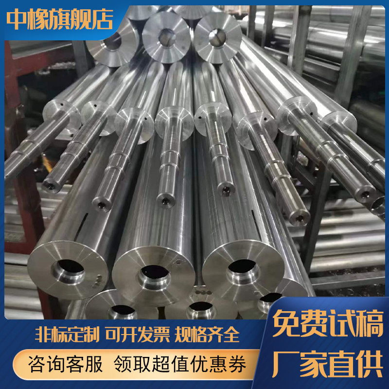 中橡铝导辊 茶色硬质氧化空心轴涂布辊高精度胶辊铝滚筒辊铁氟龙