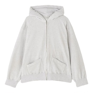 现货 ANCELLM ZIP UP HOODIE 宽松休闲做旧连帽卫衣外套 25AW