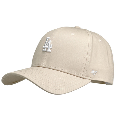 硬顶杏白色棒球帽子女男显瘦显白