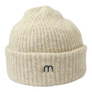 双层加厚韩版m刺绣儿童毛绒针织帽子女孩女宝冬天保暖男童护耳帽