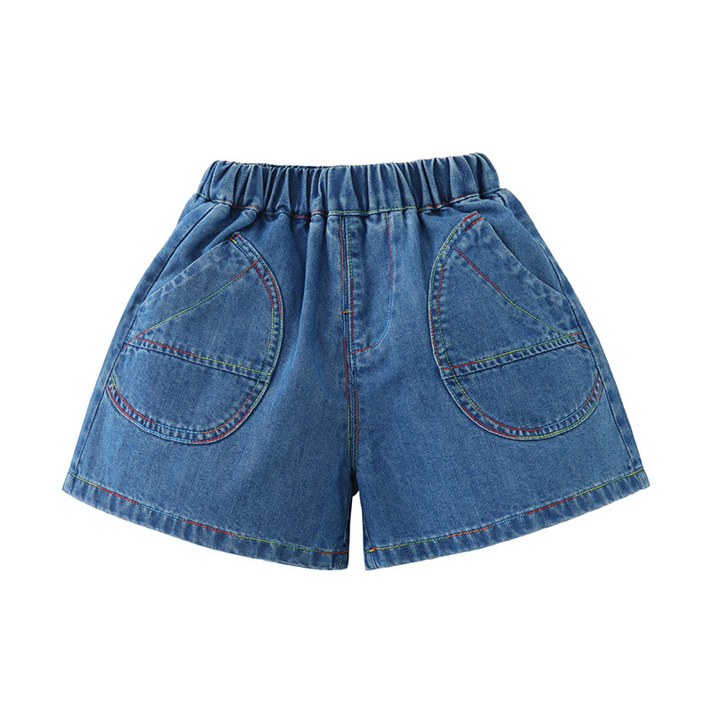齐齐熊短裤宝宝夏季渐变色线条