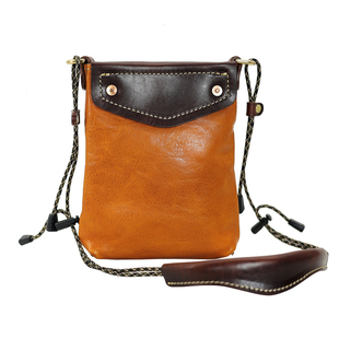 意大利头层牛皮小众轻便户外机能伞兵绳随身手机包单肩斜挎全皮包