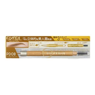 日本直邮SANAExcel眉笔带眉刷 EX PD08 (蜜棕色)0.48g正品莎娜