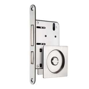 普佰特方形口袋门锁左右推拉门锁隐形门拉手卧室平移门钩锁嵌入式