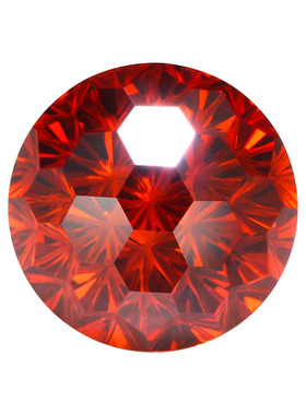 石榴红锆烟花切圆形尖底裸石 高碳钻裸钻美甲耳钉配钻cz梧州宝石