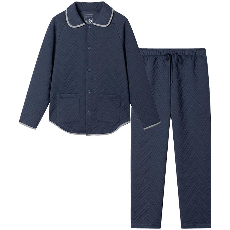 舒雅远红外空气层男士家居服套装