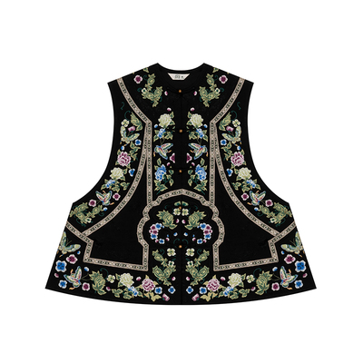 织造司[蔓蔓瓜蝶]原创清汉女重工苏绣马甲坎肩女款2025新款背心