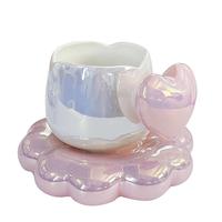 共禾京品愛心陶瓷咖啡杯碟套裝