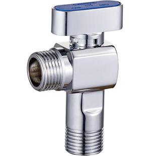 潜水艇球阀全开球芯大流量角阀燃气热水器专用三角阀黄铜开关4分