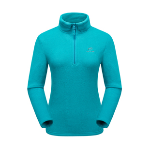 TECTOP探拓户外新品秋冬半开衫运动休闲男女情侣款登山保暖抓绒衣