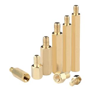 六角铜柱M2M2.5M3M4M5M6单头铜螺柱机箱主板螺丝柱铜隔离柱支撑柱