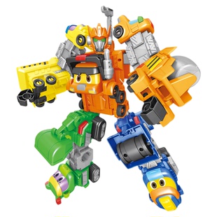 正版帮帮龙出动工程小队玩具男磁变机甲儿童恐龙变形机器人金刚