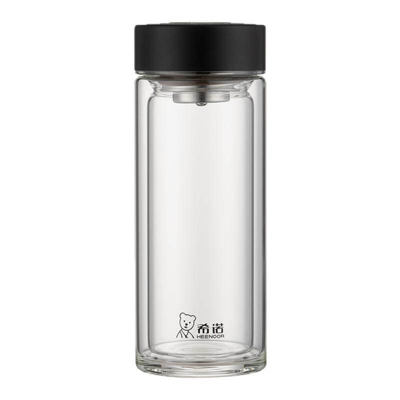 希诺双层玻璃杯带茶漏隔热防烫