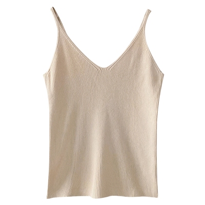 V领冰丝吊带背心无袖上衣打底夏