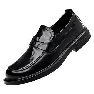 木林森皮鞋男款2025新款冬季公务商务正装休闲一脚蹬爸爸马丁潮鞋